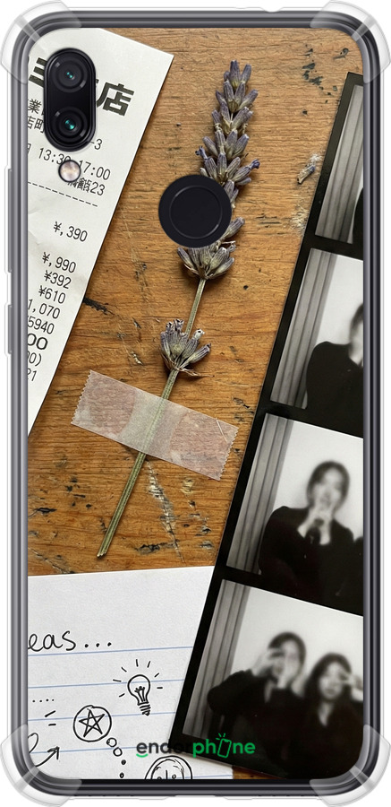 Силіконовий протиударний с посиленими кутами чехол Aesthetic Scrapbook Collage для Xiaomi Redmi Note 7 - 6773sp-1639 изображение 