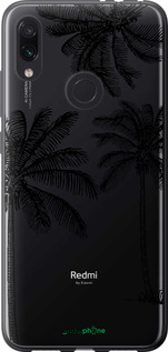 Силіконовий чехол Пальми1 для Xiaomi Redmi Note 7 - 4634u-1639 изображение 