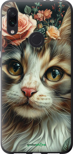 Силіконовий чехол Cats and flowers для Xiaomi Redmi Note 7 - 6069u-1639 изображение 