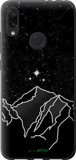 Силиконовый чехол Минималистический горный пейзаж для Xiaomi Redmi Note 7 - 6438u-1639 изображение 