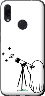 Силиконовый чехол Привидение астроном для Xiaomi Redmi Note 7 - 6444u-1639 изображение 