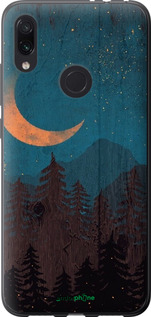Силиконовый чехол Звездный лес для Xiaomi Redmi Note 7 - 6480u-1639 изображение 