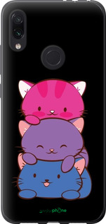 Силиконовый чехол Милые кошки для Xiaomi Redmi Note 7 - 6518u-1639 изображение 