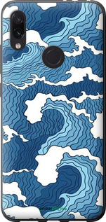 Силиконовый чехол Абстрактный рисунок морских волн для Xiaomi Redmi Note 7 - 6538u-1639 изображение 