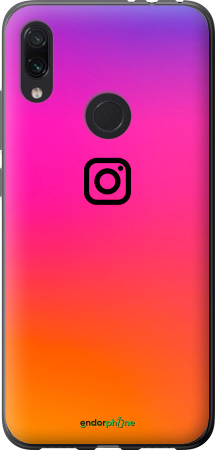 Силиконовый чехол Instagram для Xiaomi Redmi Note 7 - 4273u-1639 изображение 