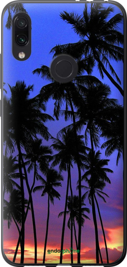 Силиконовый чехол Пальмы для Xiaomi Redmi Note 7 - 4324u-1639 изображение 
