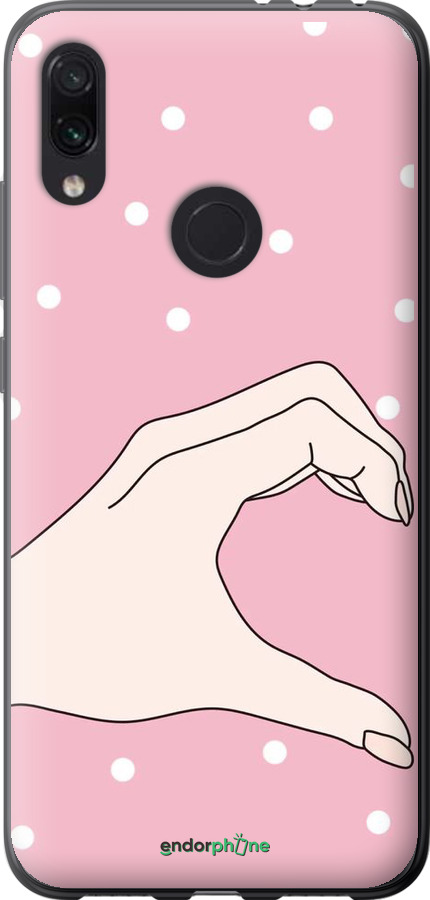 Силиконовый чехол Половинка сердца для Xiaomi Redmi Note 7 - 4340u-1639 изображение 