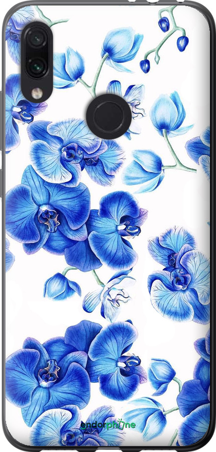 Силиконовый чехол Голубые орхидеи для Xiaomi Redmi Note 7 - 4406u-1639 изображение 