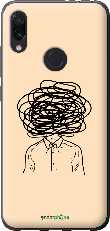 Силиконовый чехол Мысли для Xiaomi Redmi Note 7 - 4568u-1639 изображение 