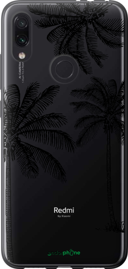 Силіконовий чехол Пальми1 для Xiaomi Redmi Note 7 - 4634u-1639 изображение 