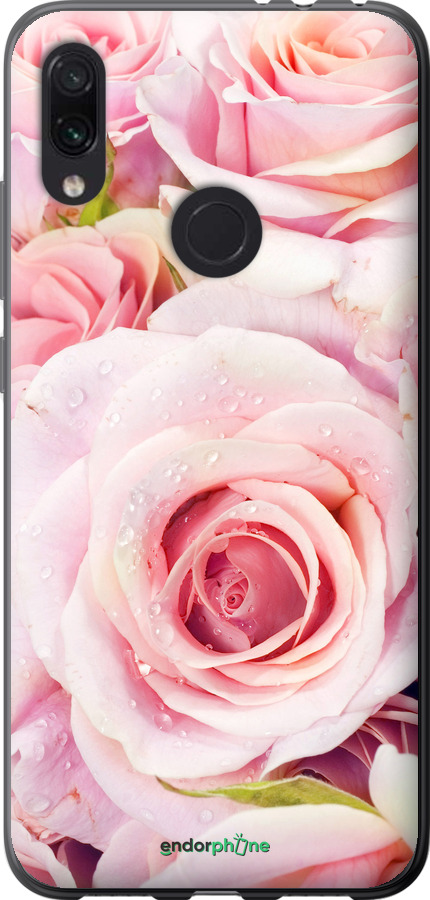 Силиконовый чехол Розы для Xiaomi Redmi Note 7 - 525u-1639 изображение 