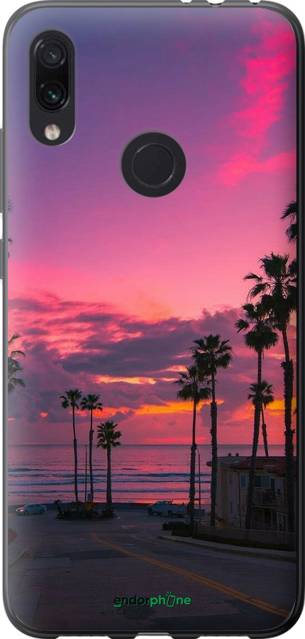 Силиконовый чехол Пальмы для Xiaomi Redmi Note 7 - 5873u-1639 изображение 
