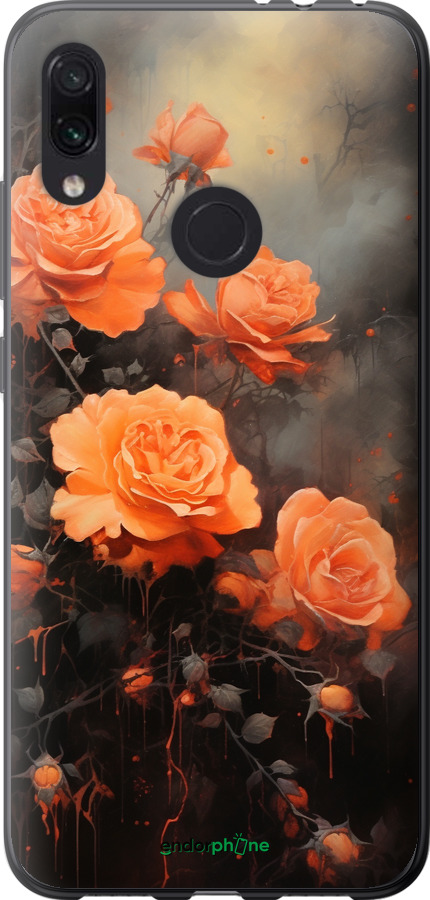Силиконовый чехол Оранжевые розы для Xiaomi Redmi Note 7 - 5944u-1639 изображение 