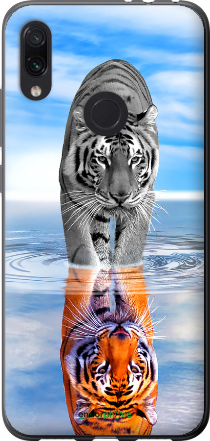 Силиконовый чехол Тигр для Xiaomi Redmi Note 7 - 6016u-1639 изображение 