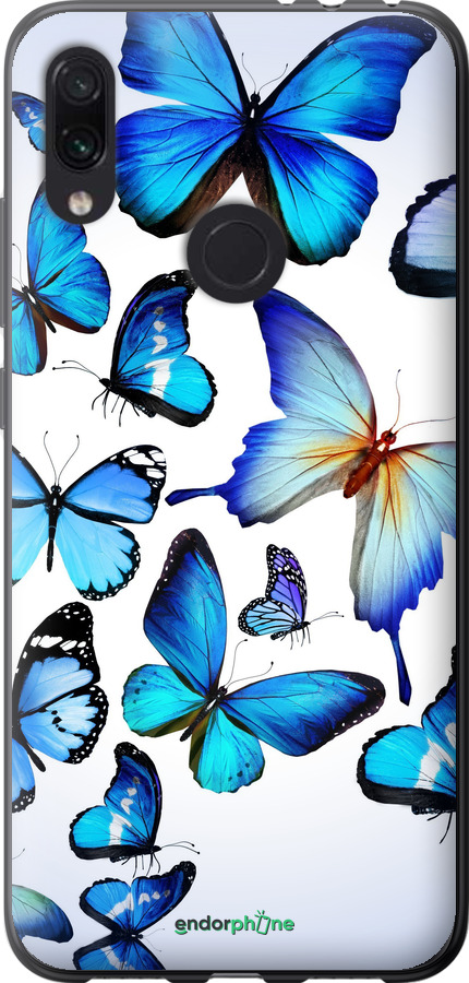 Силиконовый чехол Бабочки для Xiaomi Redmi Note 7 - 6023u-1639 изображение 
