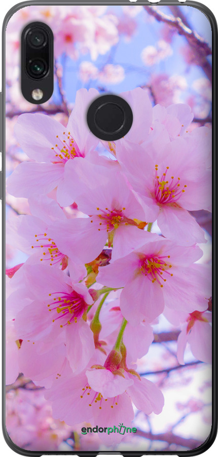 Силиконовый чехол Сакура для Xiaomi Redmi Note 7 - 6029u-1639 изображение 