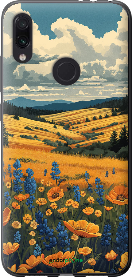 Силиконовый чехол Украинское поле для Xiaomi Redmi Note 7 - 6082u-1639 изображение 
