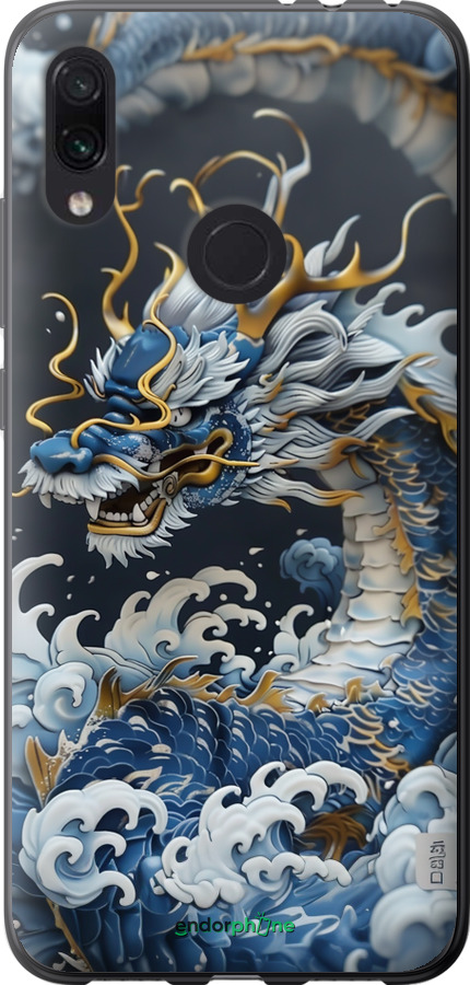 Силиконовый чехол Водяной дракон для Xiaomi Redmi Note 7 - 6113u-1639 изображение 