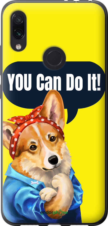 Силиконовый чехол чехол с корги You Can Do It для Xiaomi Redmi Note 7 - 6184u-1639 изображение 
