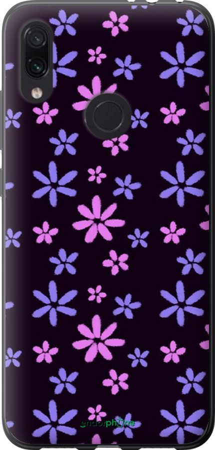 Силиконовый чехол с  цветами для Xiaomi Redmi Note 7 - 6258u-1639 изображение 