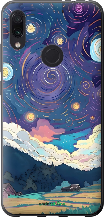 Силиконовый чехол Креативный арт для Xiaomi Redmi Note 7 - 6322u-1639 изображение 