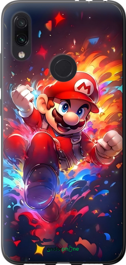 Силиконовый чехол Супер Марио для Xiaomi Redmi Note 7 - 6342u-1639 изображение 
