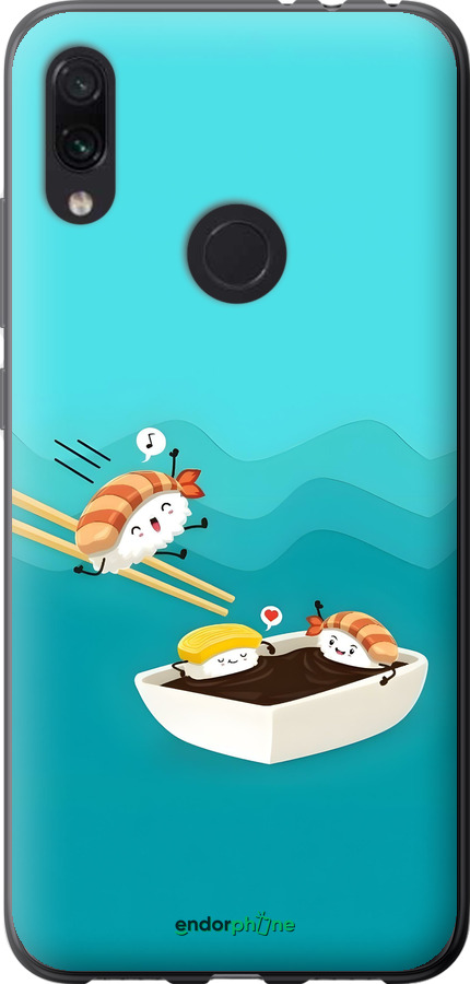 Силиконовый чехол Суши для Xiaomi Redmi Note 7 - 6354u-1639 изображение 