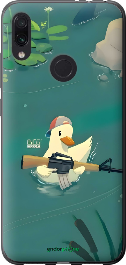 Силіконовий чехол Каченя з автоматом для Xiaomi Redmi Note 7 - 6356u-1639 изображение 