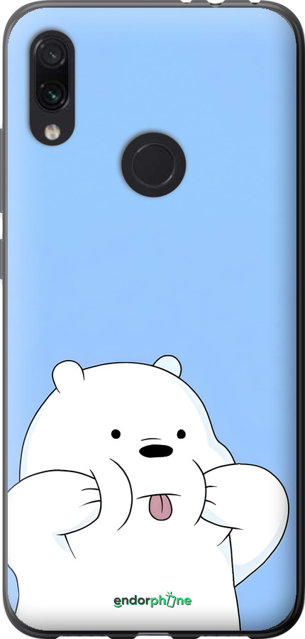 Силиконовый чехол Милый мишка для Xiaomi Redmi Note 7 - 6357u-1639 изображение 