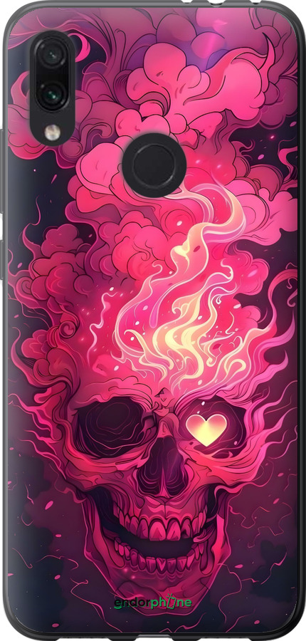 Силиконовый чехол Череп арт для Xiaomi Redmi Note 7 - 6385u-1639 изображение 