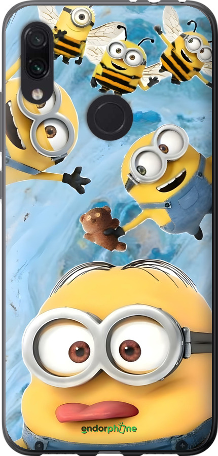 Силиконовый чехол Миньоны для Xiaomi Redmi Note 7 - 6386u-1639 изображение 