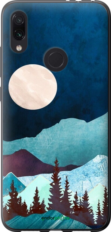 Силиконовый чехол Горная идиллия ночной пейзаж для Xiaomi Redmi Note 7 - 6488u-1639 изображение 