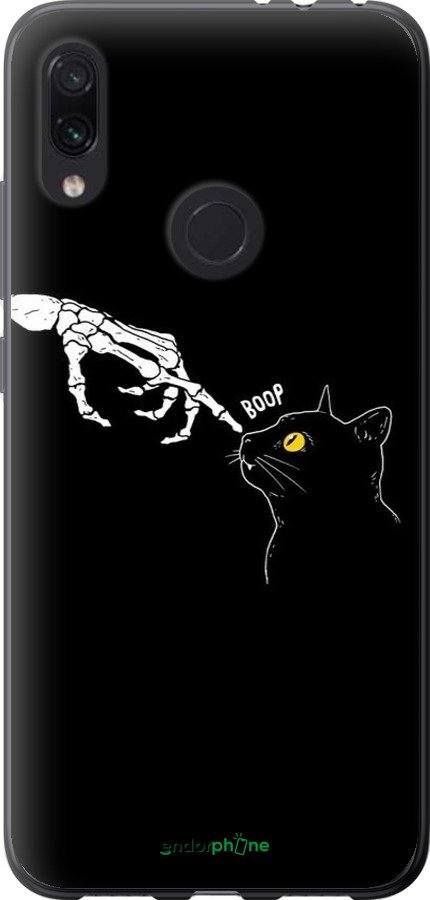 Силиконовый чехол Кошка для Xiaomi Redmi Note 7 - 6505u-1639 изображение 