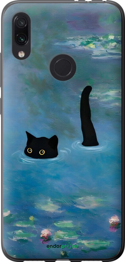 Силиконовый чехол С изображением кота и водяной лилии Monet для Xiaomi Redmi Note 7 - 6519u-1639 изображение 