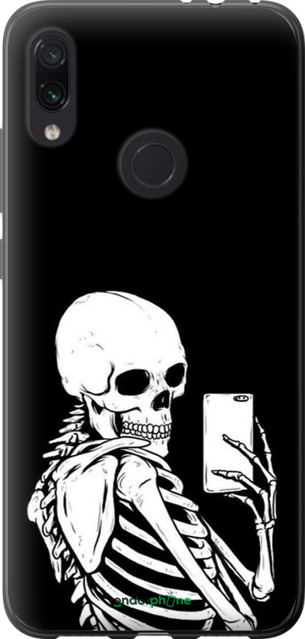 Силиконовый чехол Скелет делает Selfie для Xiaomi Redmi Note 7 - 6535u-1639 изображение 