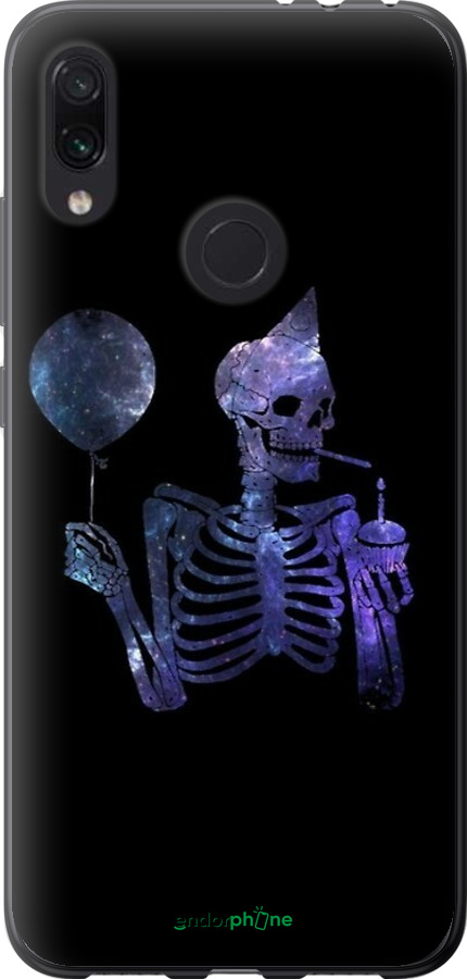 Силиконовый чехол Скелетное искусство для Xiaomi Redmi Note 7 - 6536u-1639 изображение 