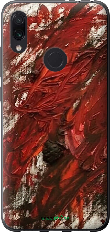 Силиконовый чехол Абстрактная композиция в красных тонах для Xiaomi Redmi Note 7 - 6541u-1639 изображение 