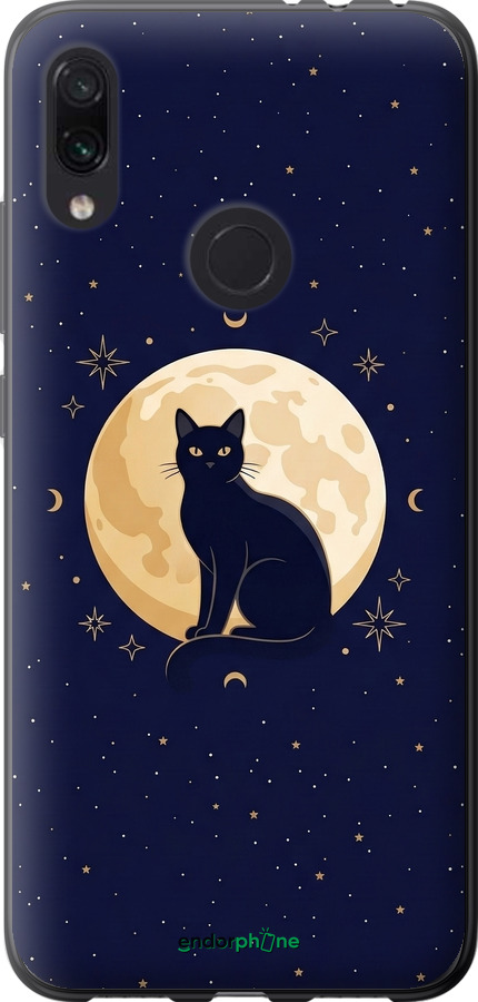 Силиконовый чехол Cute Cat Celestial/Witchy для Xiaomi Redmi Note 7 - 6787u-1639 изображение 