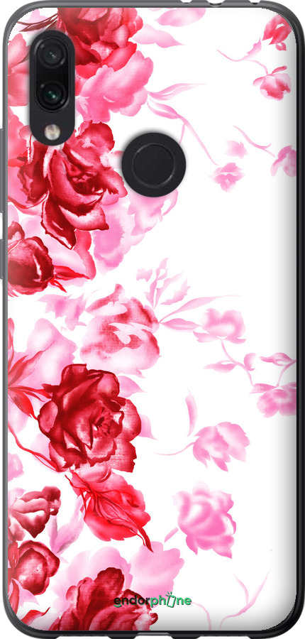 Силиконовый чехол Нарисованные розы для Xiaomi Redmi Note 7 - 724u-1639 изображение 