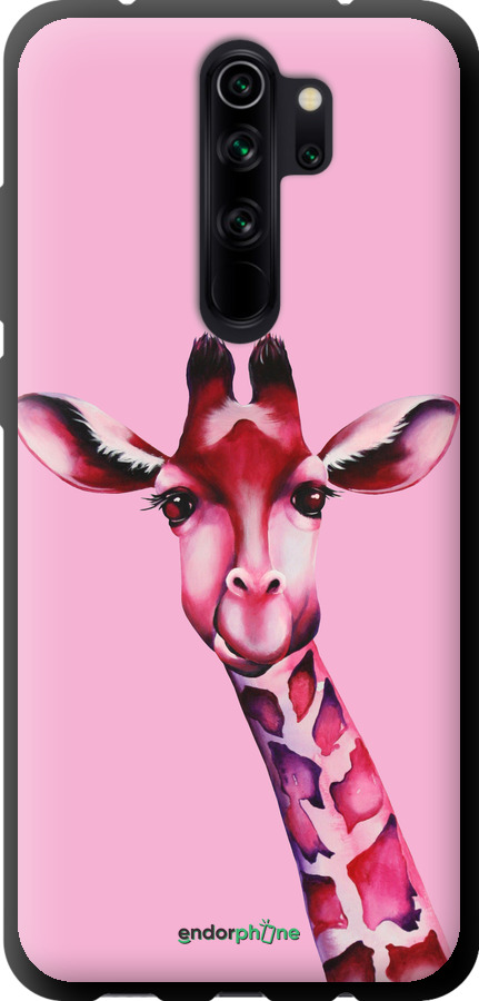TPU чехол Розовая жирафа для Xiaomi Redmi Note 8 Pro - 4441b-1783 изображение 