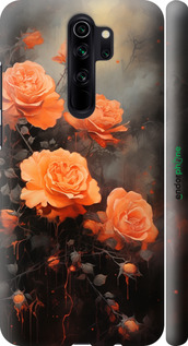 3D пластиковый матовый чехол Оранжевые розы для Xiaomi Redmi Note 8 Pro - 5944m-1783 изображение 