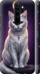 3D пластиковий матовий чехол Mystic White Cat Gothic Dark Purple Gold для Xiaomi Redmi Note 8 Pro - 6805m-1783 изображение 