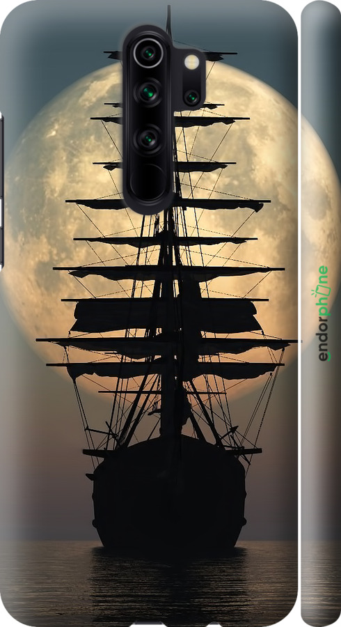 3D пластиковий матовий чехол Корабель для Xiaomi Redmi Note 8 Pro - 5998m-1783 изображение 