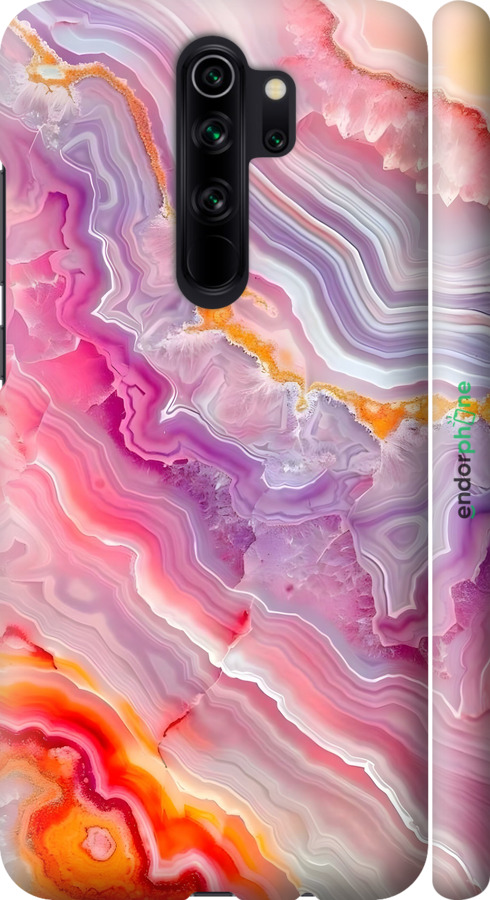 3D пластиковый матовый чехол Мрамор 2 для Xiaomi Redmi Note 8 Pro - 6307m-1783 изображение 