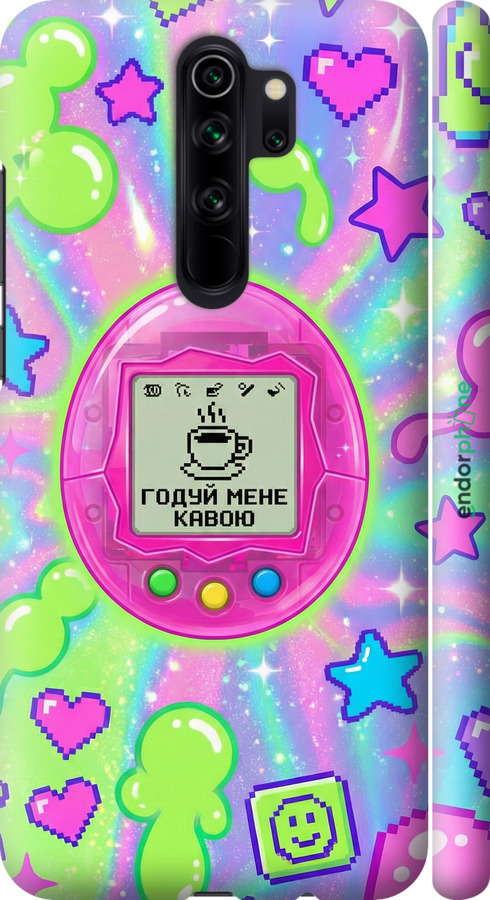 3D пластиковий матовий чехол Y2K Aesthetic Retro Pet: Годуй мене кавою для Xiaomi Redmi Note 8 Pro - 6784m-1783 изображение 