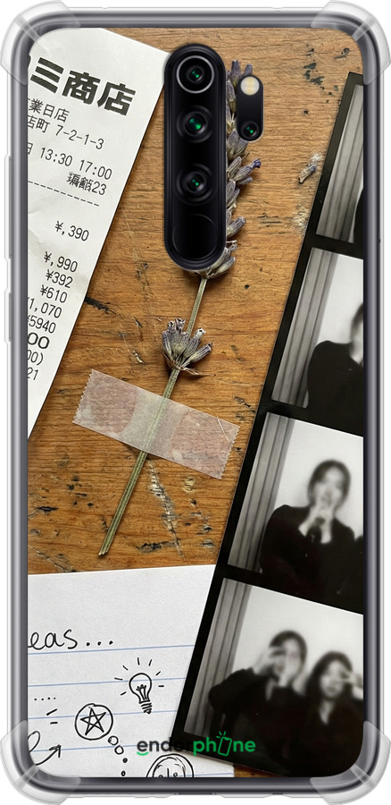 Силіконовий протиударний с посиленими кутами чехол Aesthetic Scrapbook Collage для Xiaomi Redmi Note 8 Pro - 6773sp-1783 изображение 