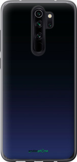 Силиконовый чехол Градиент в тёмно - синем стиле для Xiaomi Redmi Note 8 Pro - 6542u-1783 изображение 