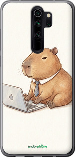 2D пластиковый чехол 'Funny Capybara CEO Working' для Xiaomi Redmi Note 8 Pro изображение 2