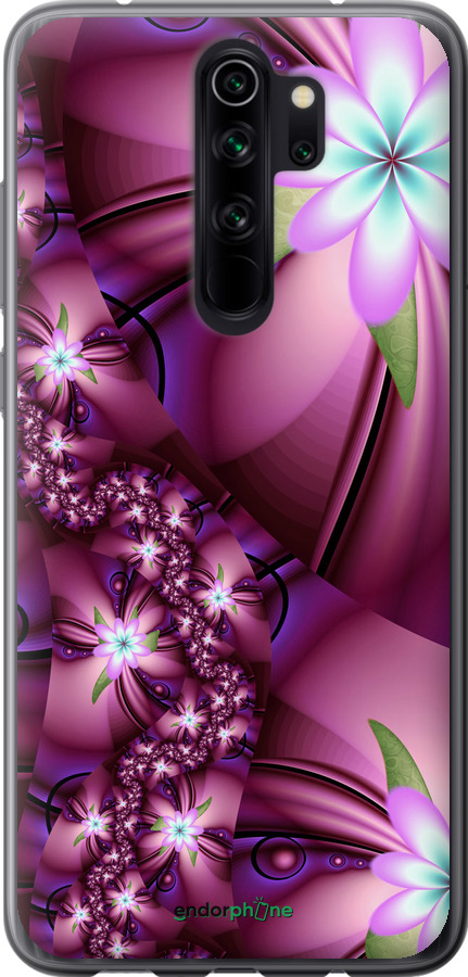 

2D пластиковий чохол "Квіткова мозаїка" для Xiaomi Redmi Note 8 Pro, Рожевий