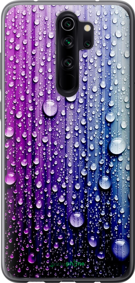 

2D пластиковий чохол "Краплини води" для Xiaomi Redmi Note 8 Pro, Синій